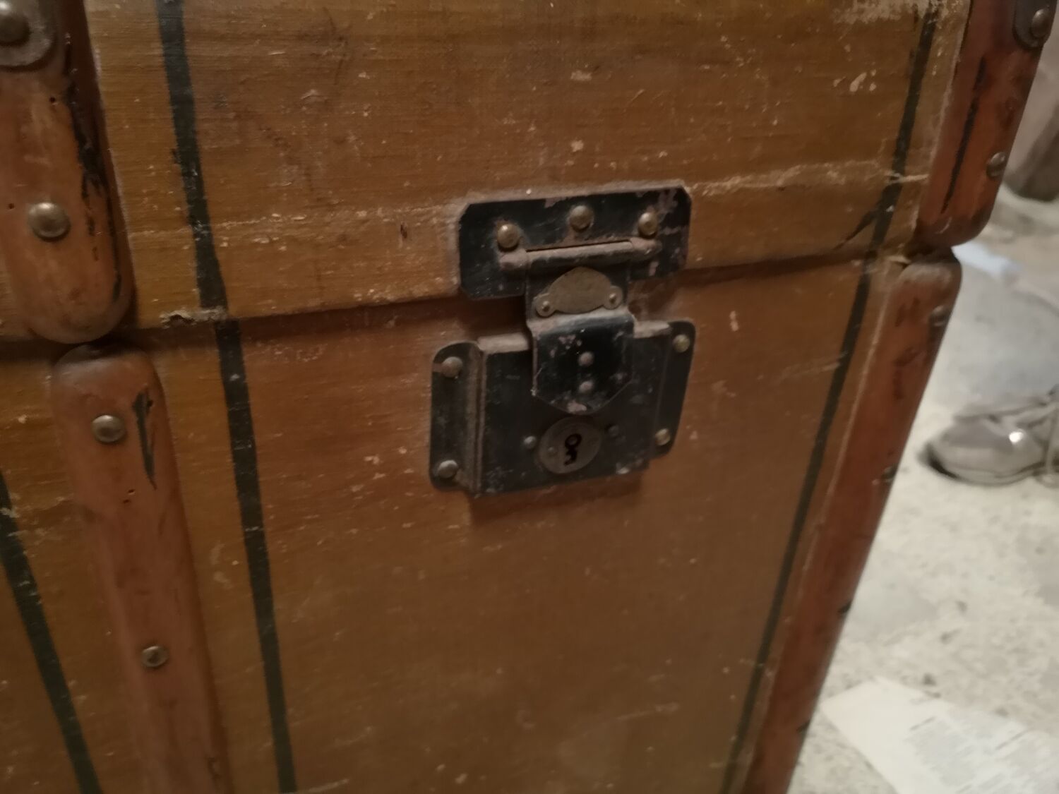 Antique travel trunk