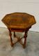 English octagonal inlaid table