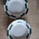 Assiettes Luneville damier ver et blanc 1910-1930