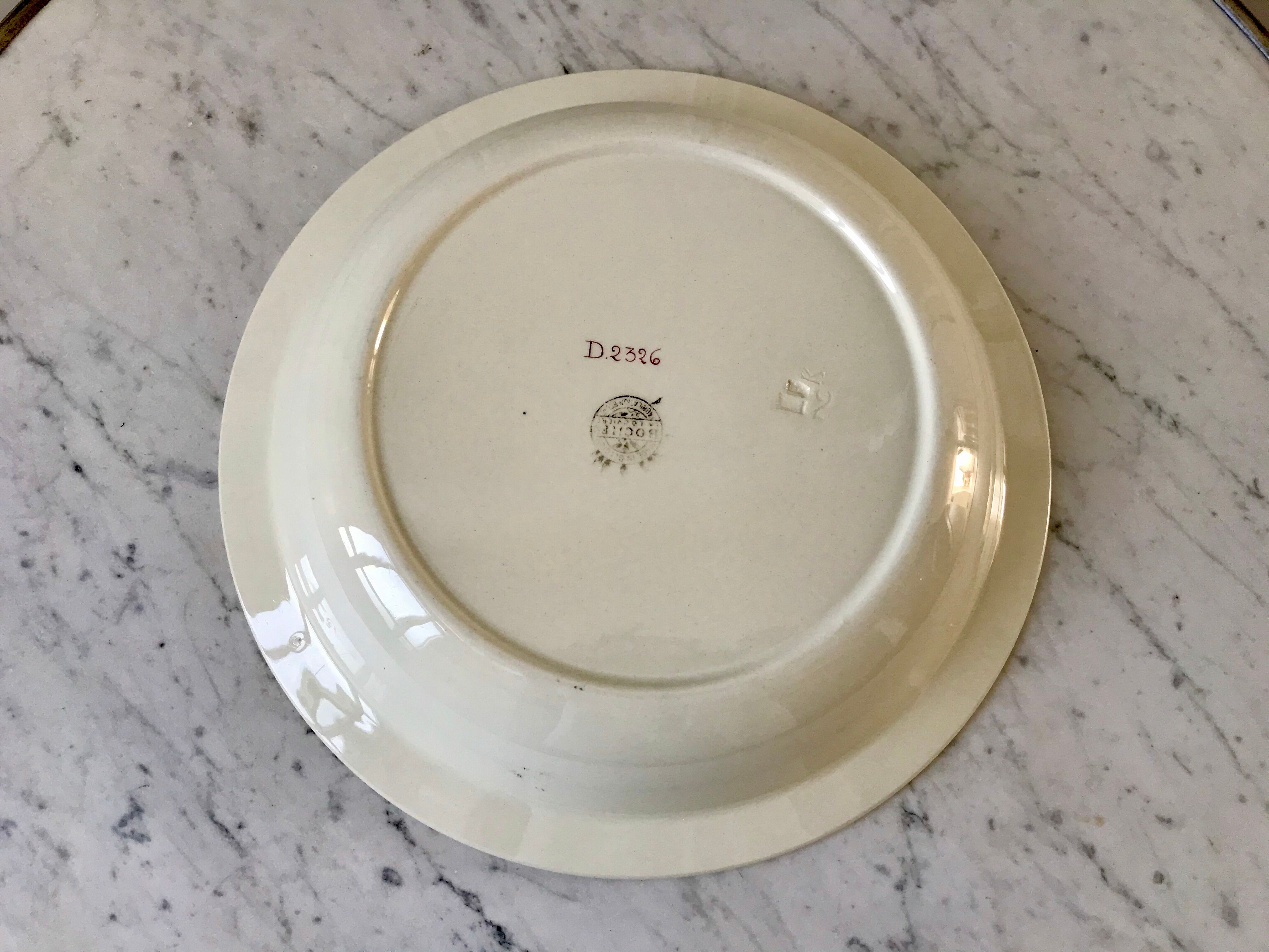 hollow dish Villeroy & Boch La Louvière Belgian manufacture in Terre de Fer early 20th century