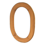 Scandinavian pine and rope mirror, Sweden, 1970, 103cm x 73cm