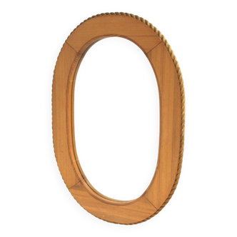 Scandinavian pine and rope mirror, Sweden, 1970, 103cm x 73cm