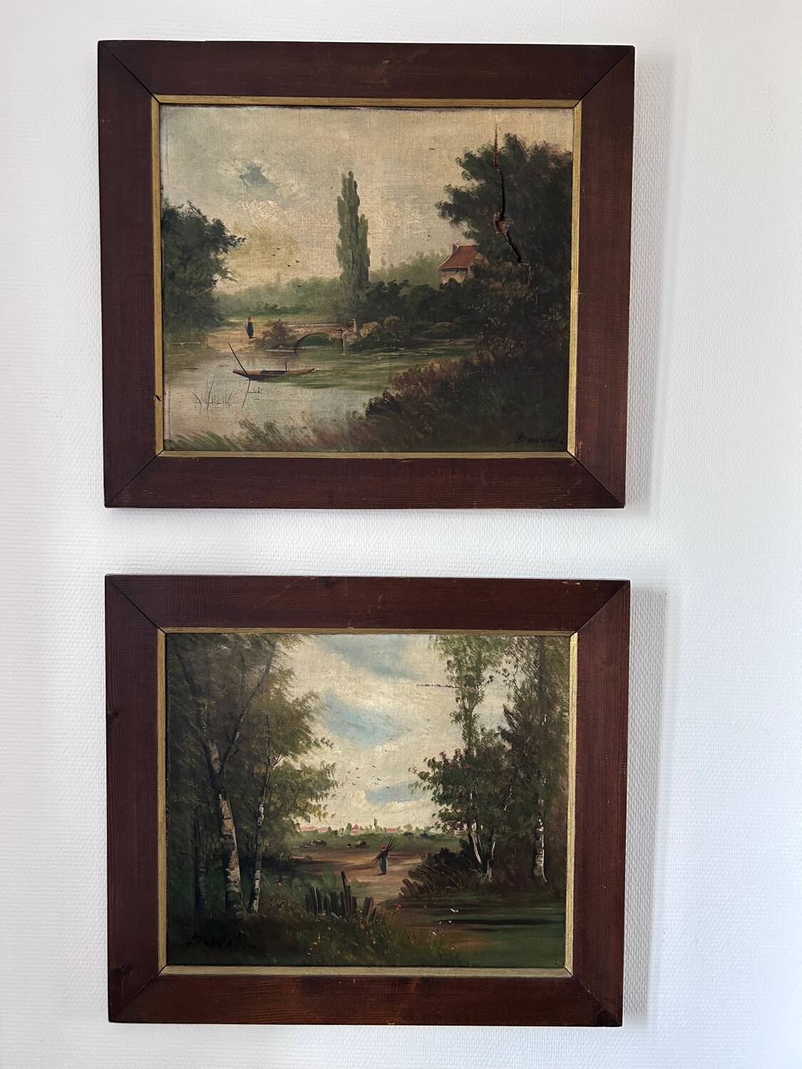Pair of classic antique paintings