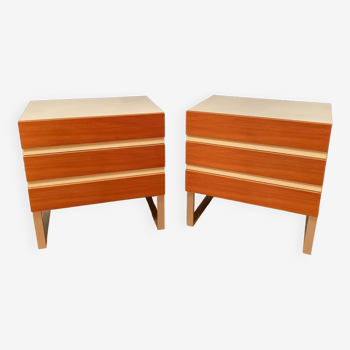 Set of two Interlübke chests of drawers, Germany, 1970s.