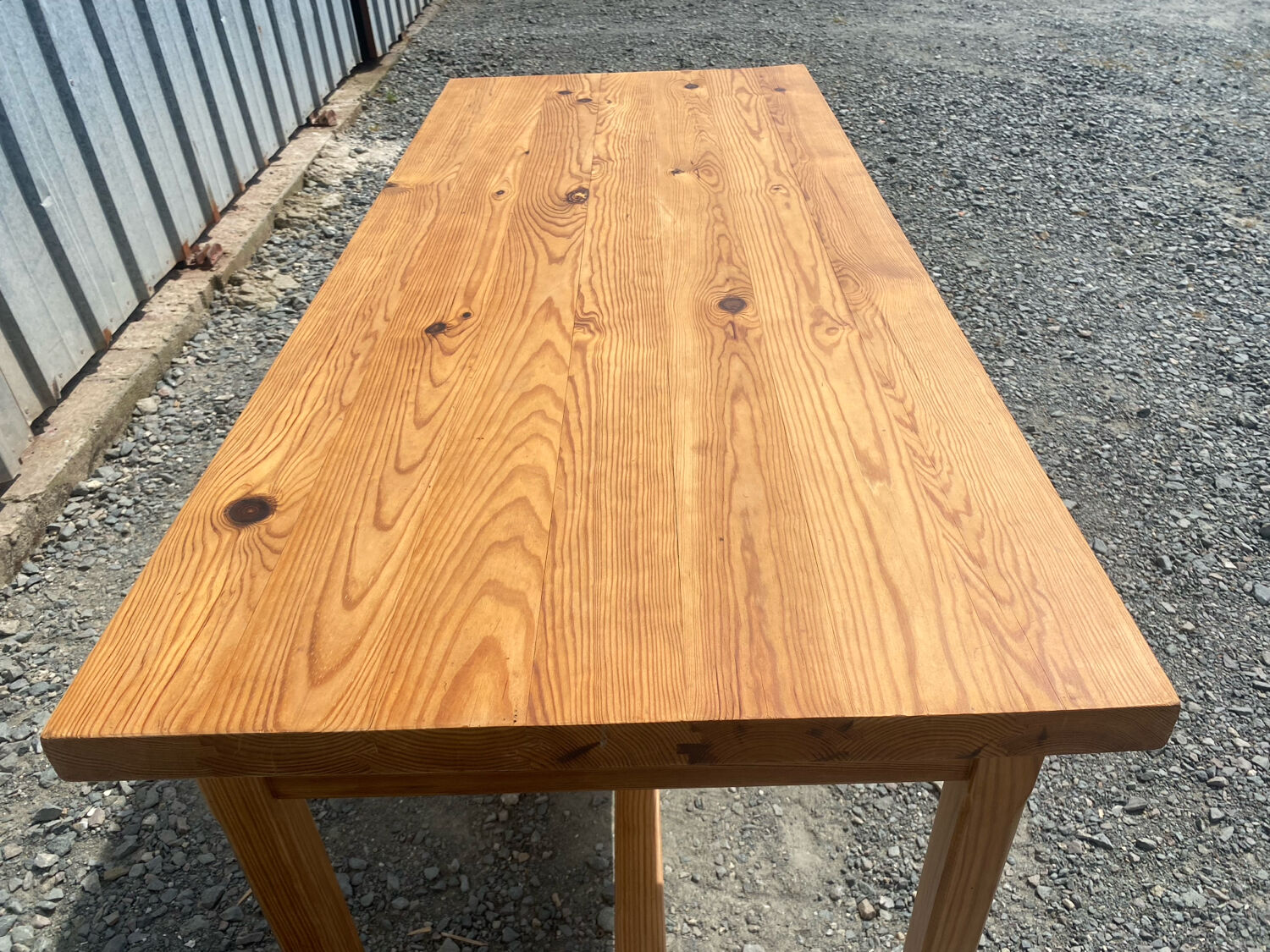Table and benches by Pierre Begué