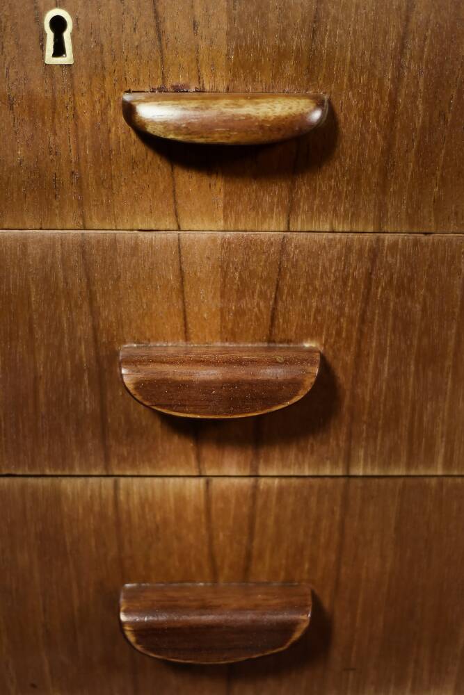 Mid-Century Danish Scandinavian Modern Teak Bilateral Desk with Drawers, 1960s