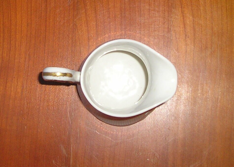 Pitcher in Limoges porcelain, barbel decoration