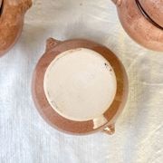 6 vintage lion head onion soup bowls – speckled beige stoneware