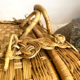 Vintage rattan suitcase