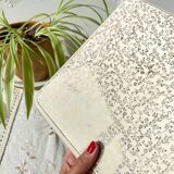 Vintage trivet in golden white floral earthenware Villeroy&boch