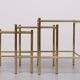 Brass nesting tables Hollywood Regency 1970s France