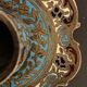 Bronze candlestick and napoleon III partitioned enamels