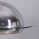 VINTAGE 1970S CHANDELIER IN CHROME-PLATED METAL AND GLASS, ITALIAN DESIGN