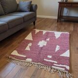 Traditional handwoven beni ourain rug size 140 x 260 cm