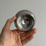 6 shiny stainless steel ice cream cups