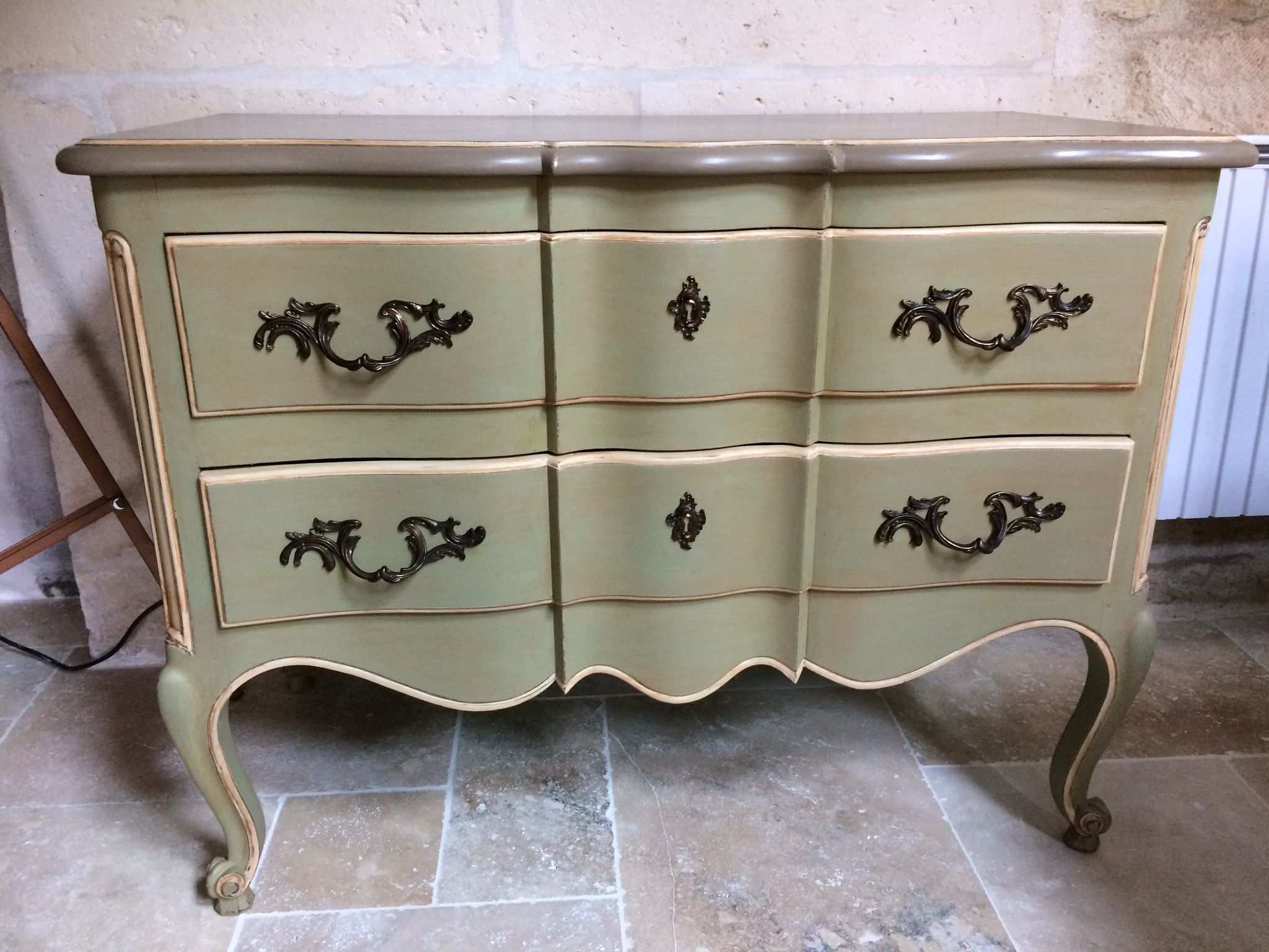 Commode arbalète deux tiroirs