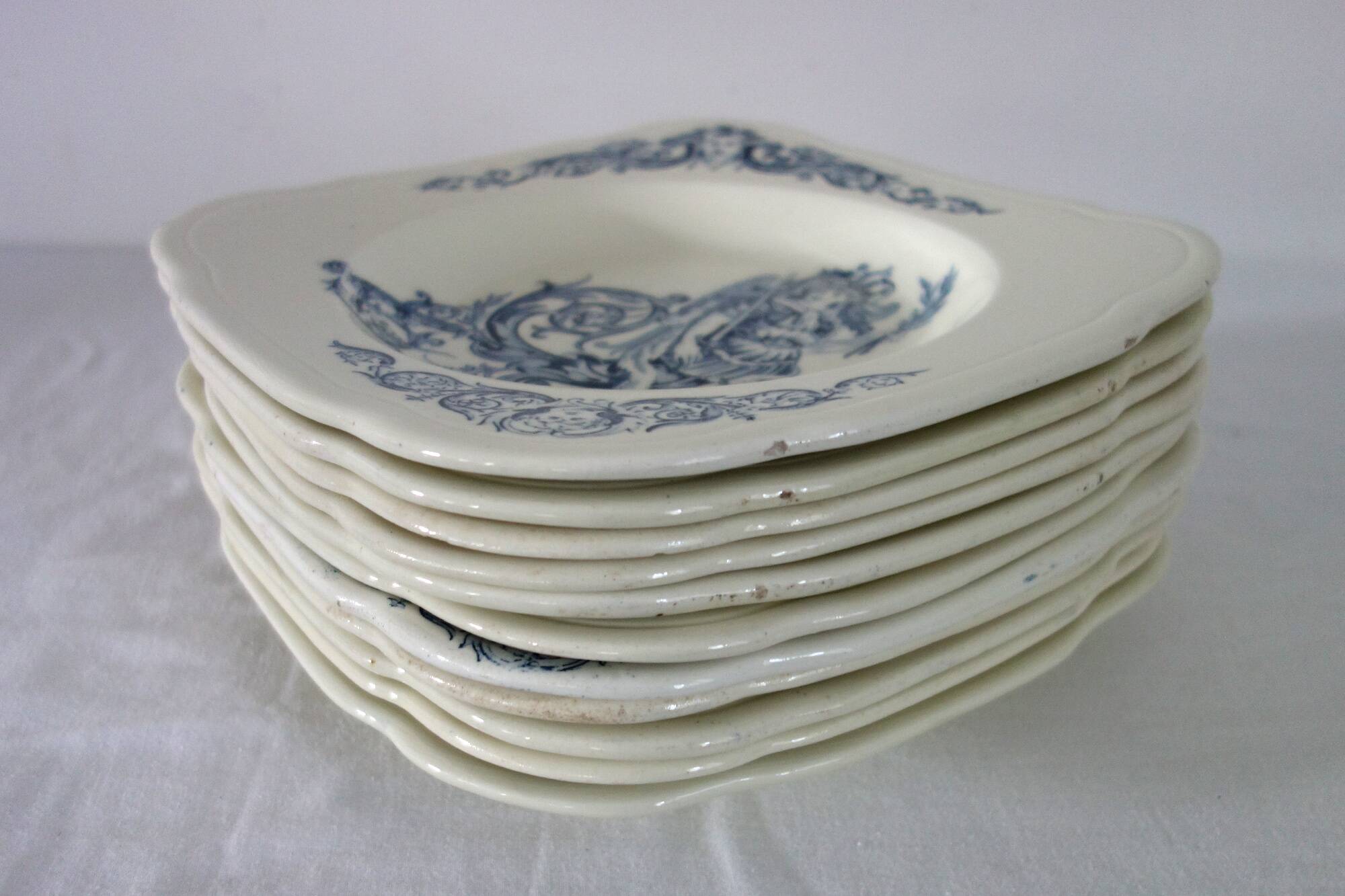 11 Terre de Fer Clairefontaine Renaissance 19th Century Plates
