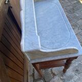 Toilet table in pitchpin and marble