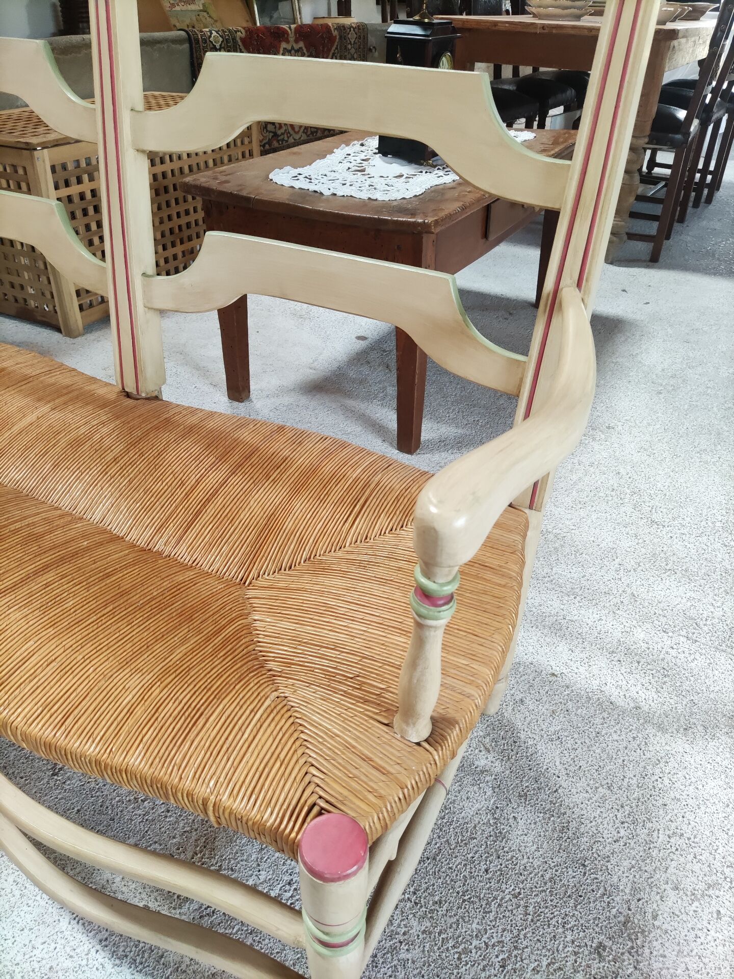 Radassier bench and its footrest - Provençal