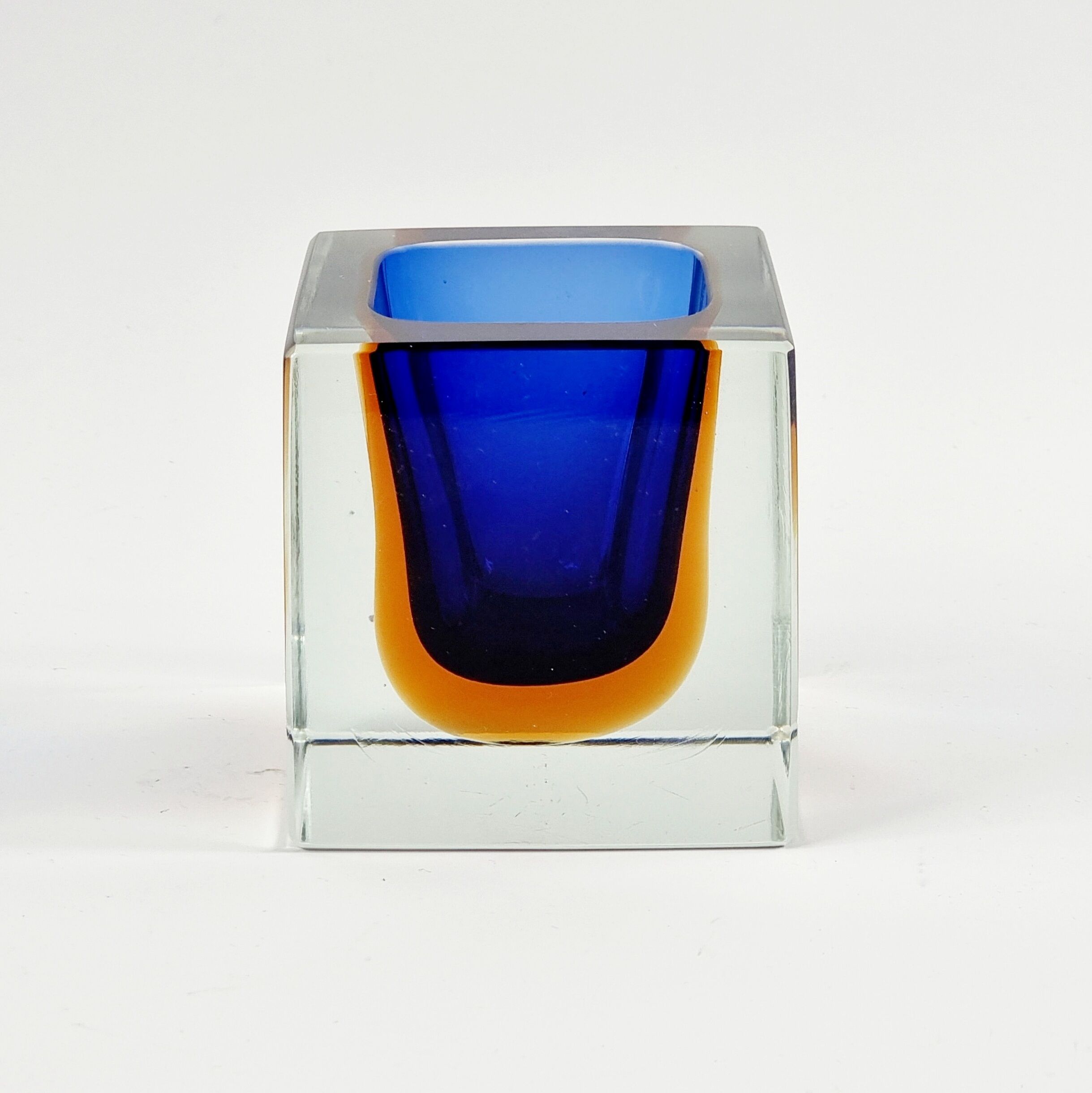 Sommerso Murano Glass Catch-All by Flavio Poli for Seguso, Italy, 1960s