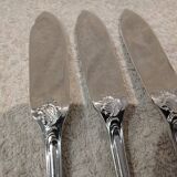 3 silver-plated fish knives by Christofle Marly, 19.8cm