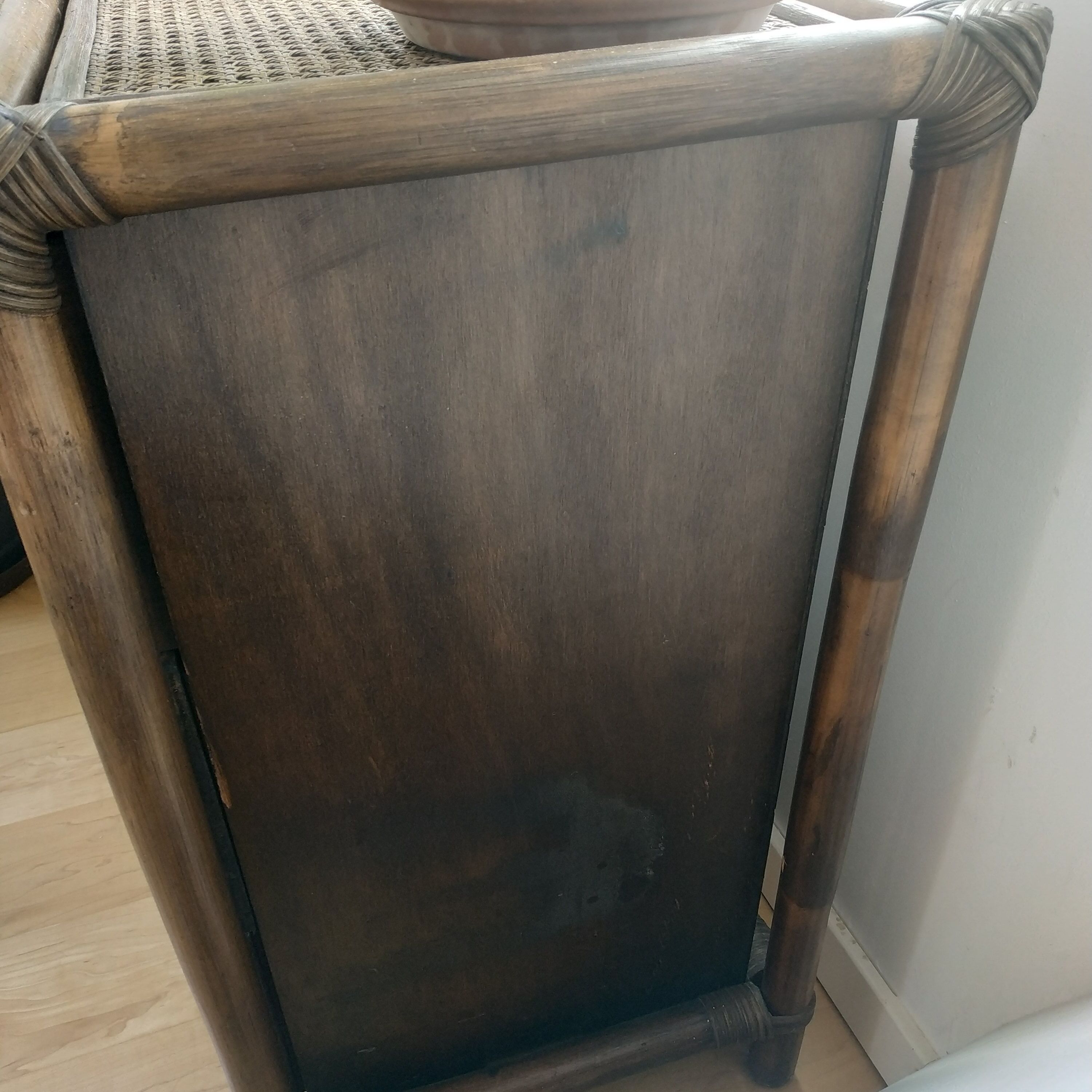 Rattan chest of drawers and canning