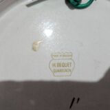 H. Bequet Quaregnon ceramic plate, Belgium 1950s.