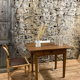 Rectangular wooden farmhouse table or rustic desk with antique drawer