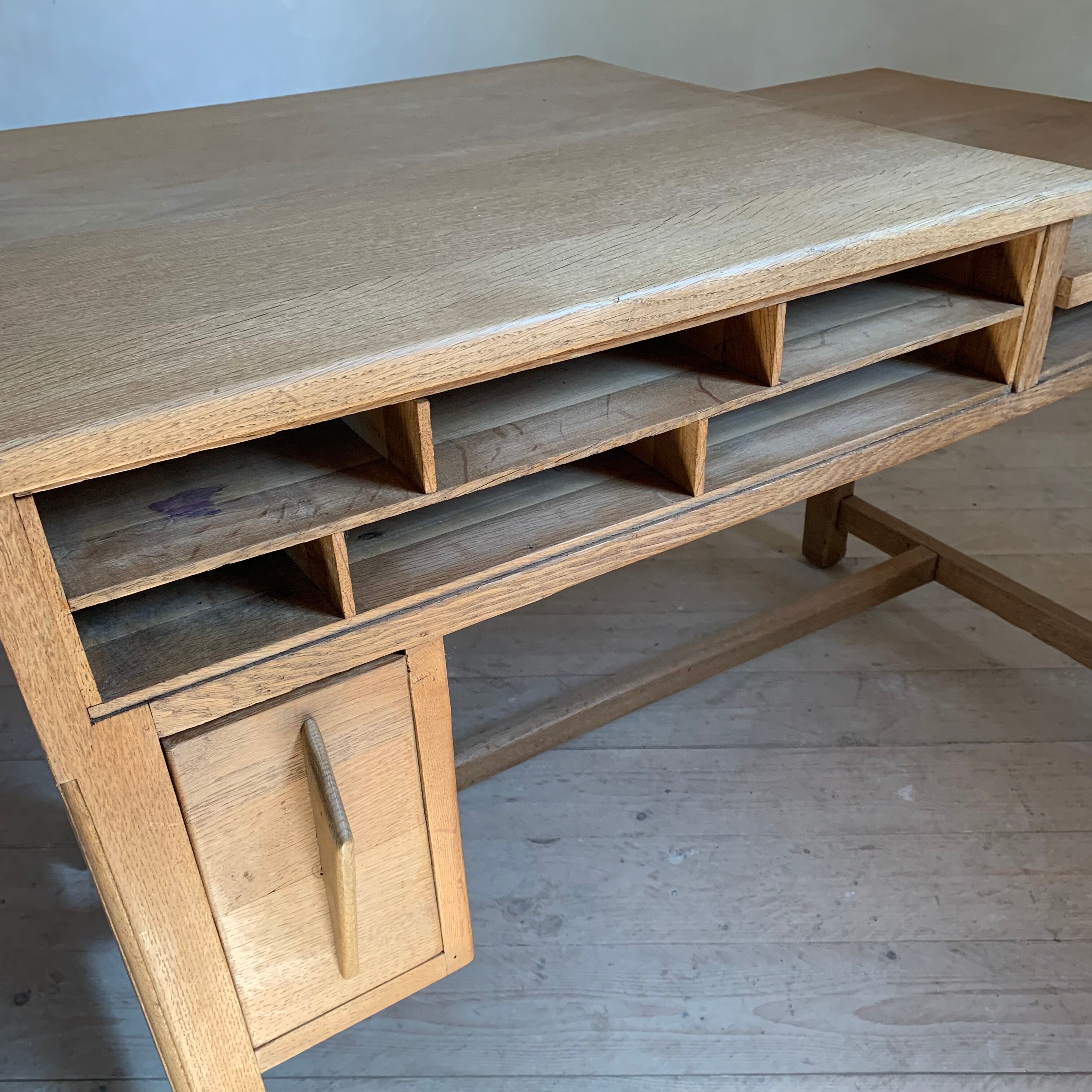 Vintage solid oak craft desk