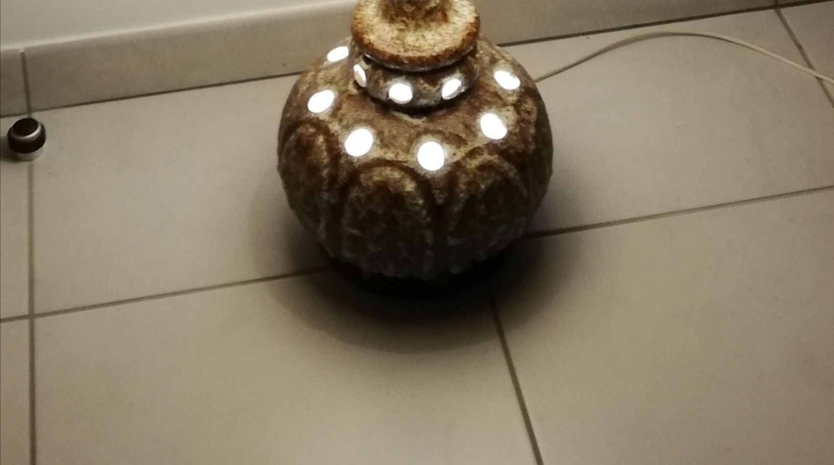 Double vintage double-lighting open-ended lamp foot