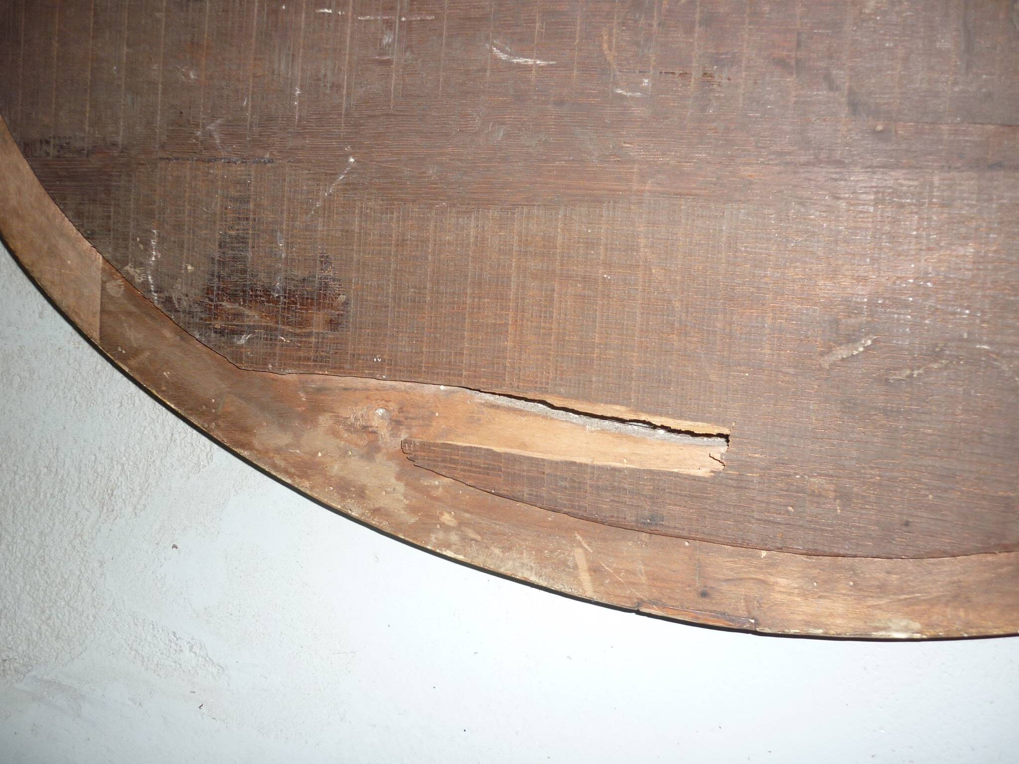 Miroir ovale cadre bois 74X58