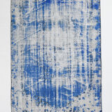 5x8 Faded Blue Handmade Wool Turkish Tapis Rug, 243x148Cm