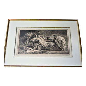 Engraving in black scene in the Greek style Peter Paul Rubens