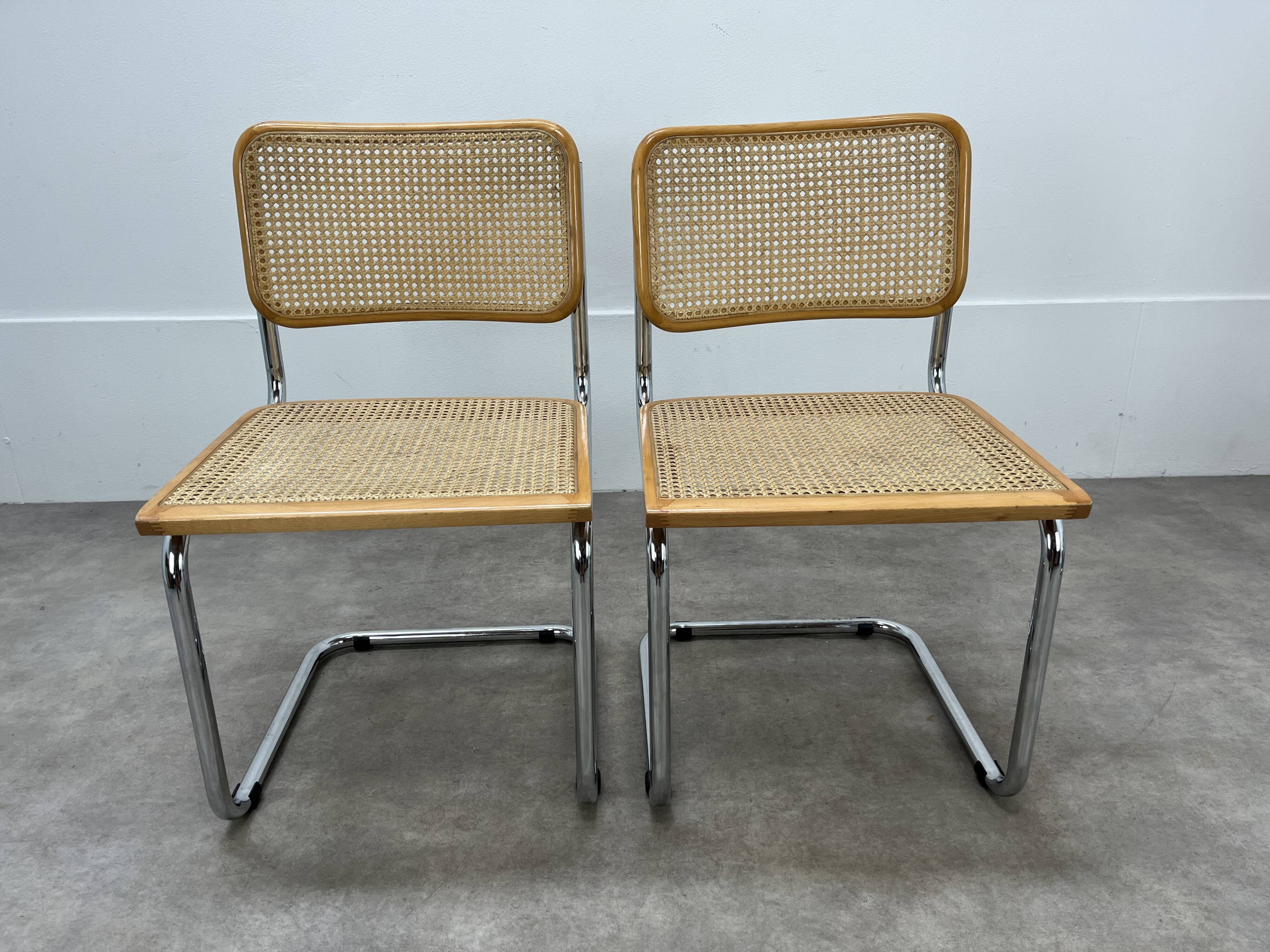 2 Cesca B32 chairs by Marcel Breuer