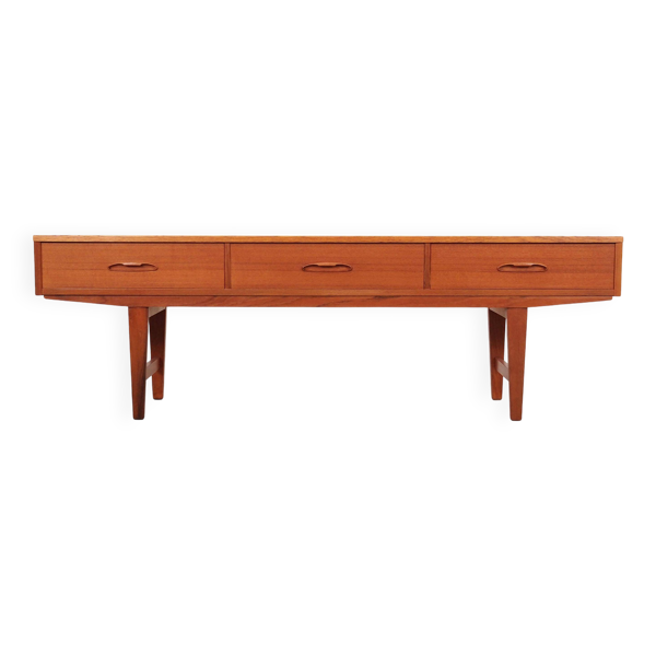 Buffet bas en teck, design danois, années 60, fabrication : Danemark