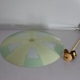 Vintage glass hanging lamp with colour patterns