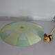 Vintage glass hanging lamp with colour patterns