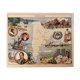 Old illustrated map of Argentina from 1948 - JP Pinchon