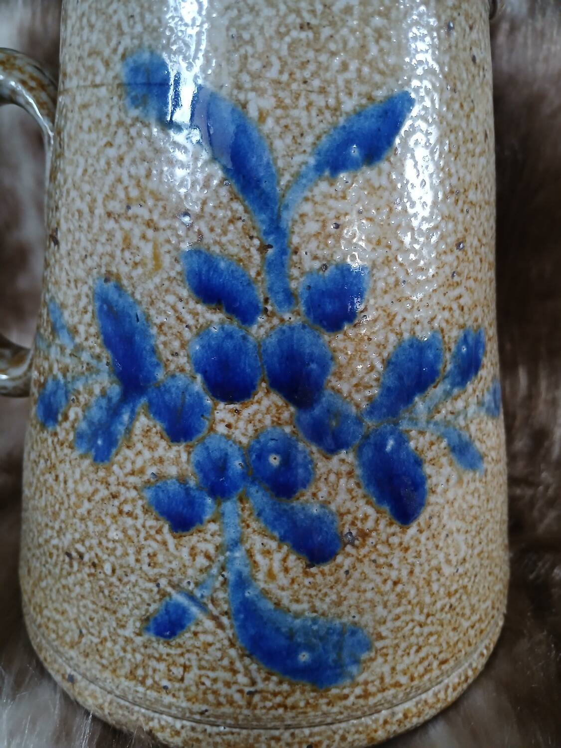Old glazed stoneware jug