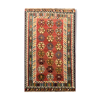 Tapis persan en laine tissée à la main 123x206cm