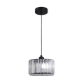 Suspension Design Fer Noir & Cristal - Câbles réglable