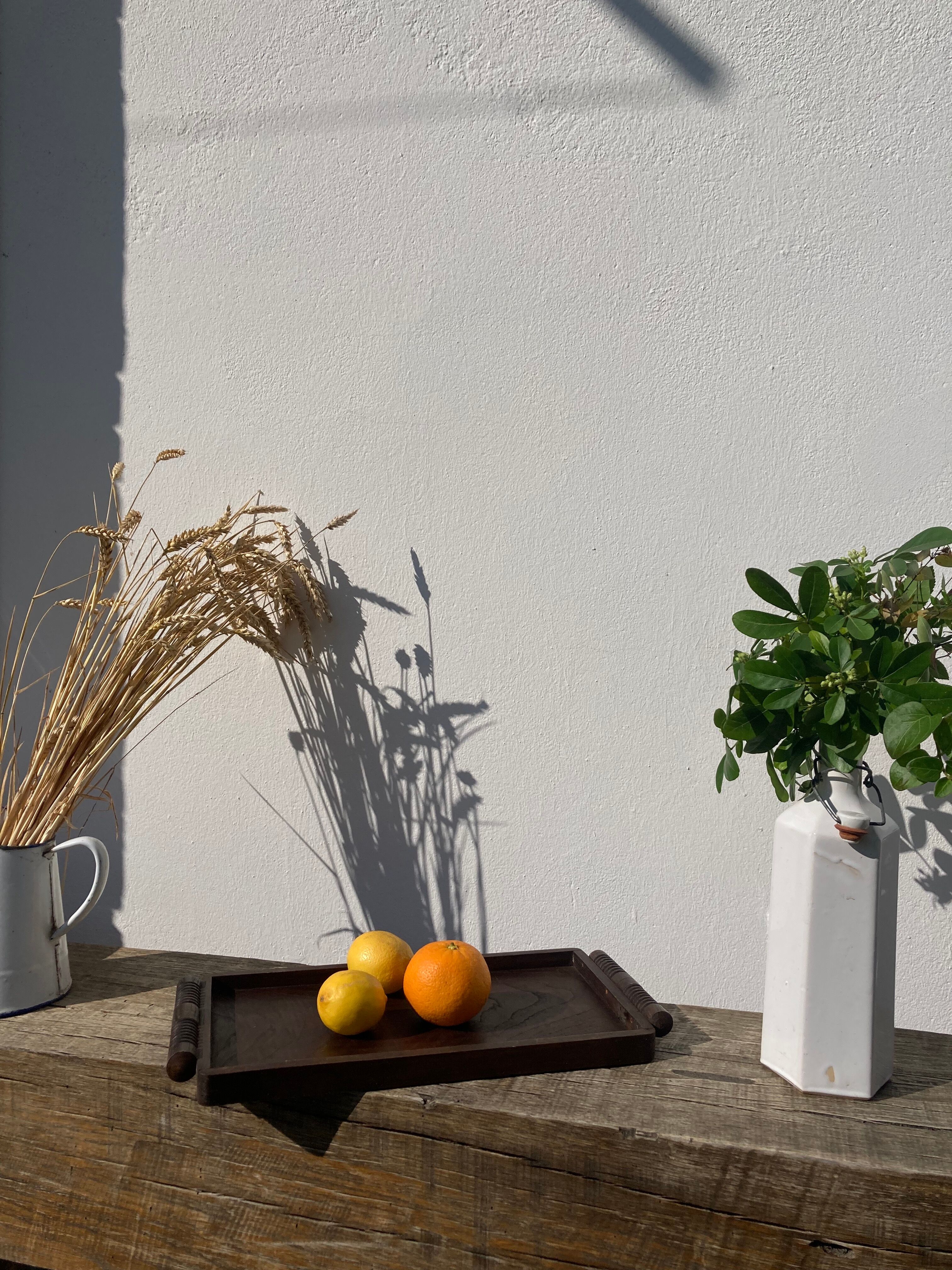 Rectangular art deco turned wood tray