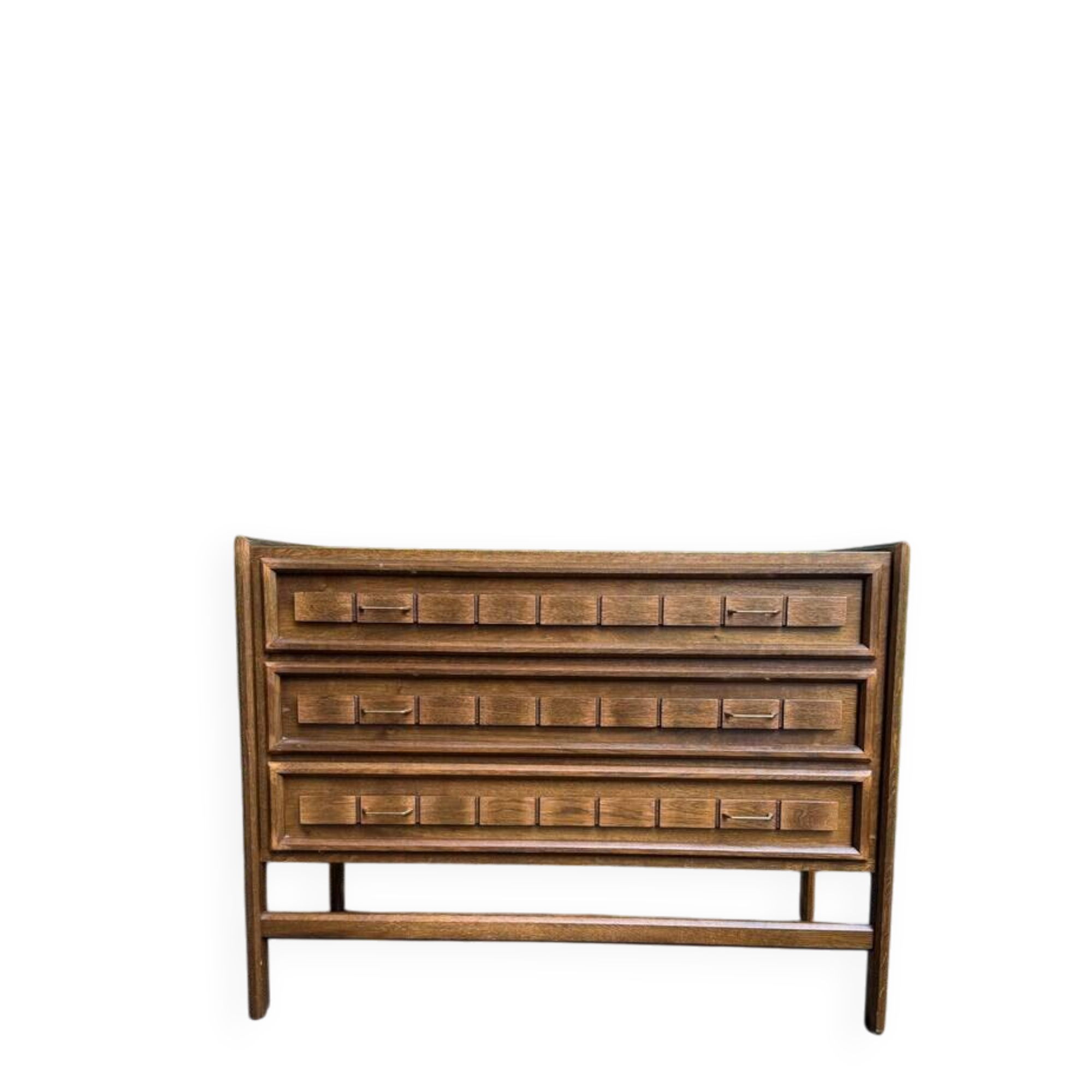 Tinted Oak Chest of Drawers, Henry Kjaernulf Style, 1960-70, Danish Design