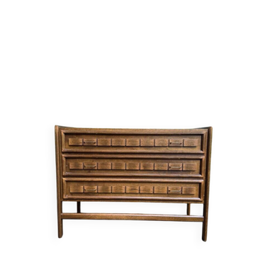 Tinted Oak Chest of Drawers, Henry Kjaernulf Style, 1960-70, Danish Design