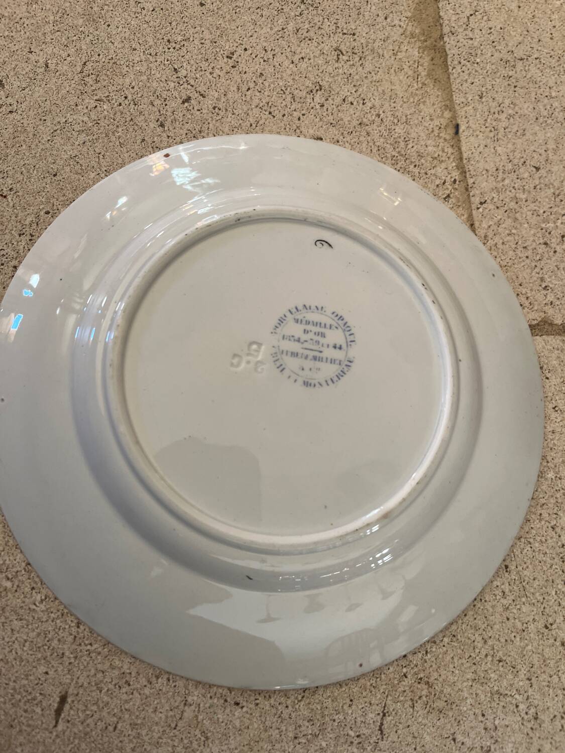 Creil & Montereau plate, 19th century