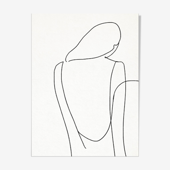 Female figure giclee art print, 50x70cm