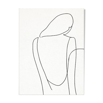 Female figure giclee art print, 50x70cm