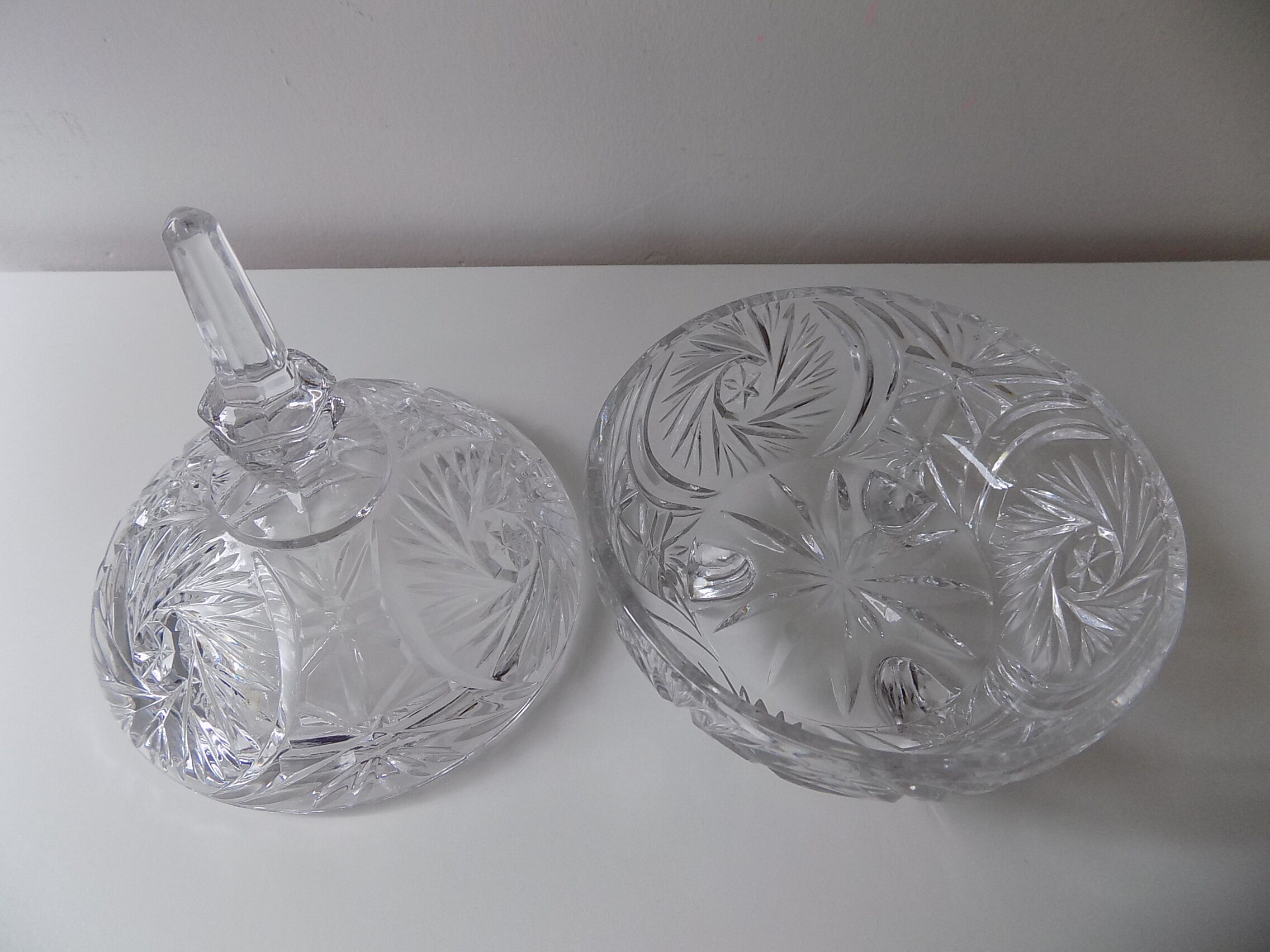 Candy box with crystal lid