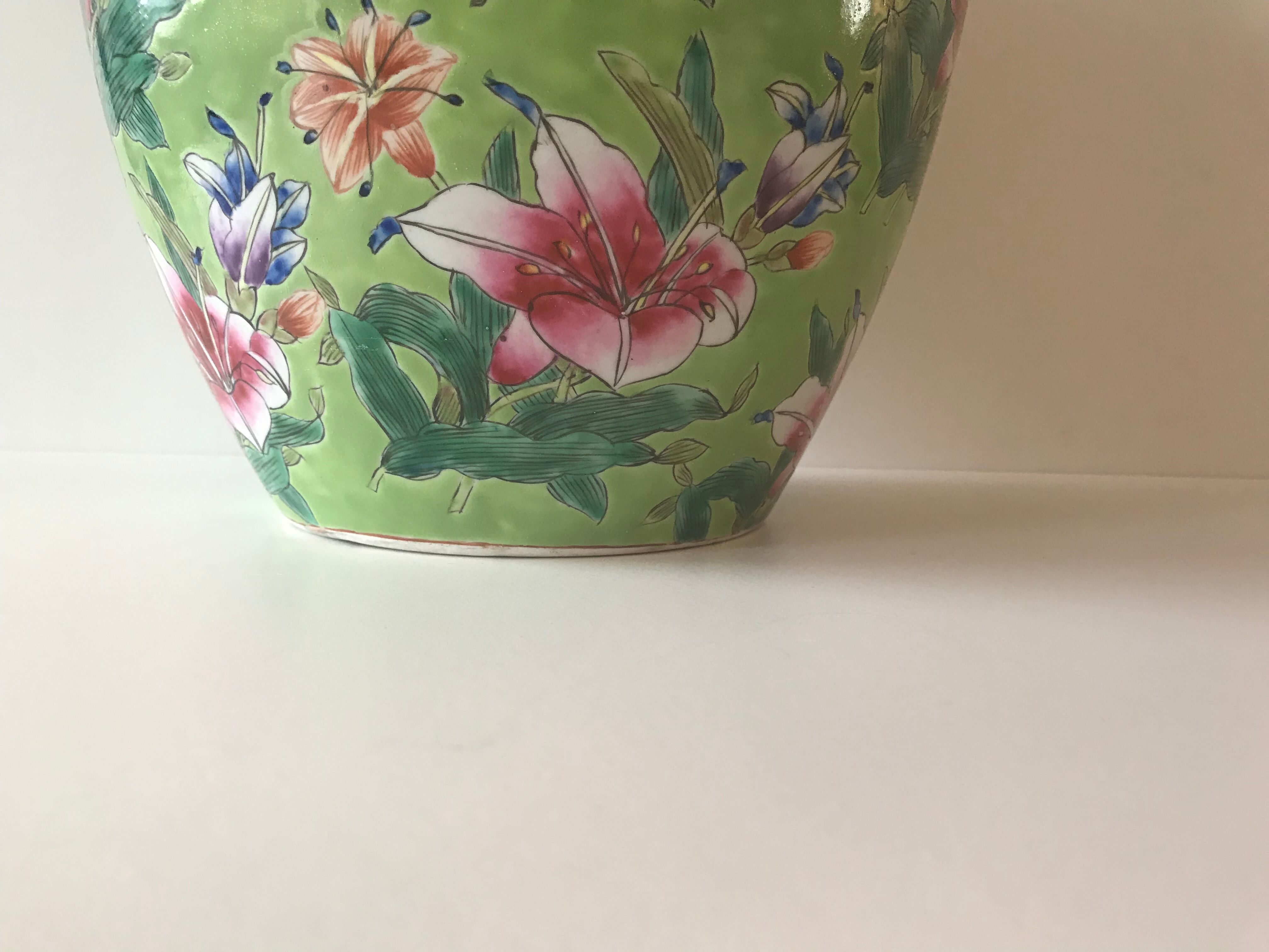 Large floral vase