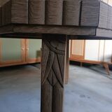 Renovated Art Deco dining table with extension.